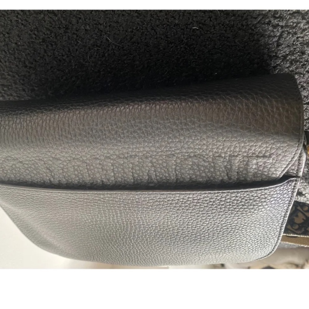 💯% authentic large Dior Black Pebbled bobby Leather Saddle Bag - Picture 8 of 11
